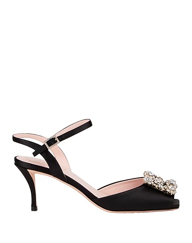 ROGER VIVIER Sandals Black Textile fibres
