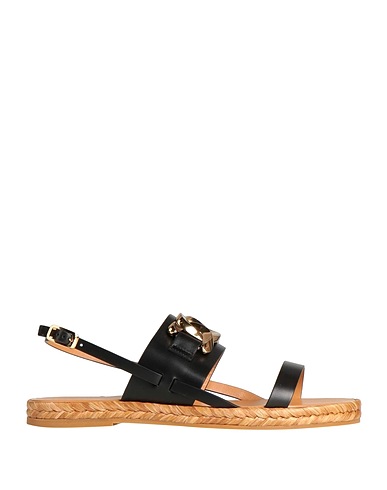TOD'S エスパドリーユ ブラック 革