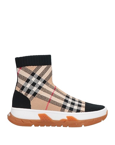 BURBERRY Bottine Beige Fibres textiles
