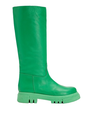 8 by YOOX Boots LEATHER ROUND TOE BOOT

 Green 100% Ovine leather