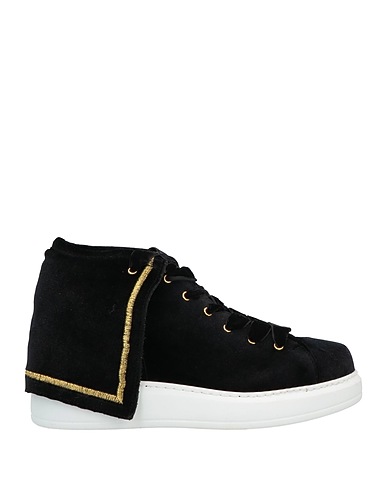 PASSION BLANCHE FOOTWEAR Black Soft Leather, Textile fibres