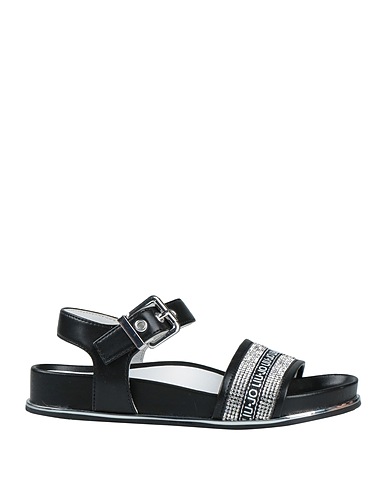 LIU •JO Sandals Black Textile fibres, Other Fibres