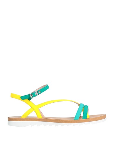 MARC CAIN Flip flops Green Textile fibers
