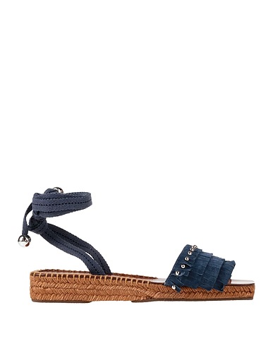 JIMMY CHOO エスパドリーユ ミッドナイトブルー 革（なめし加工）