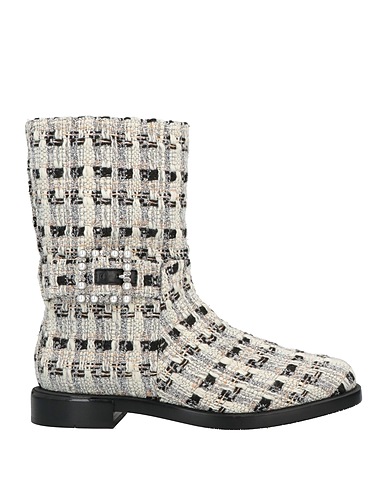 STUART WEITZMAN Ankle boot Ivory Textile fibres
