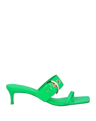 BY FAR Sandals Green Soft Leather