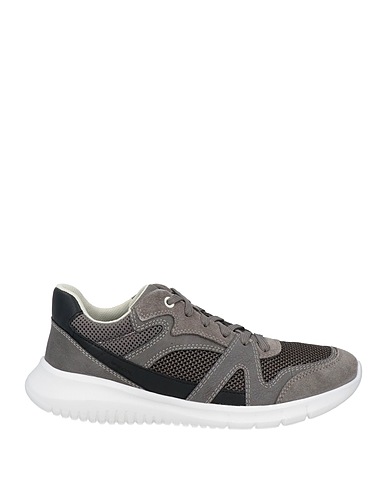 GEOX Sneakers Grigio Fibre tessili, Pelle