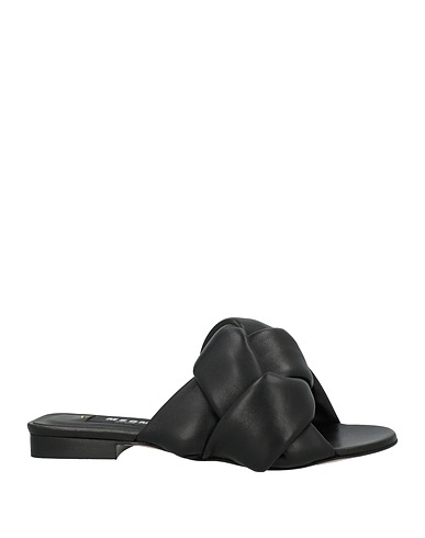 MSGM Sandals Black Soft Leather