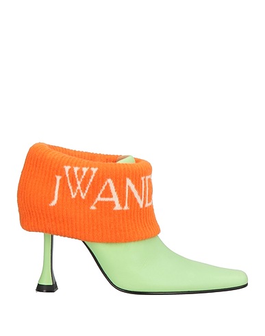 JW ANDERSON Stivaletti Verde chiaro Pelle di vitello, Lana