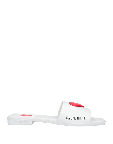 LOVE MOSCHINO Sandali Bianco Pelle di vitello