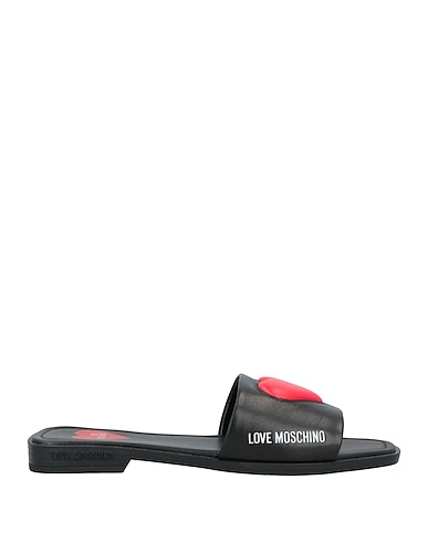 LOVE MOSCHINO Sandali Nero Pelle di vitello