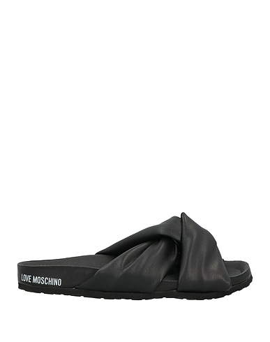 LOVE MOSCHINO Sandals Black Soft Leather