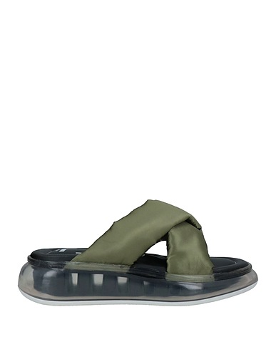 F_WD Sandals Military green Textile fibres