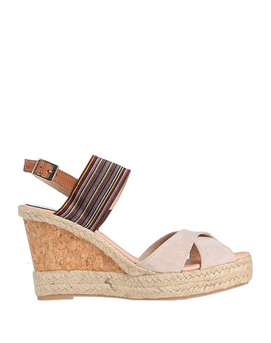 MELLUSO WALK Espadrillas Beige Pelle, Fibre tessili