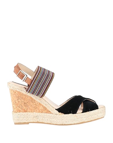 MELLUSO WALK Espadrillas Nero Pelle, Fibre tessili