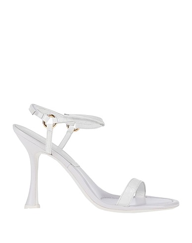 BY FAR Sandals White Soft Leather