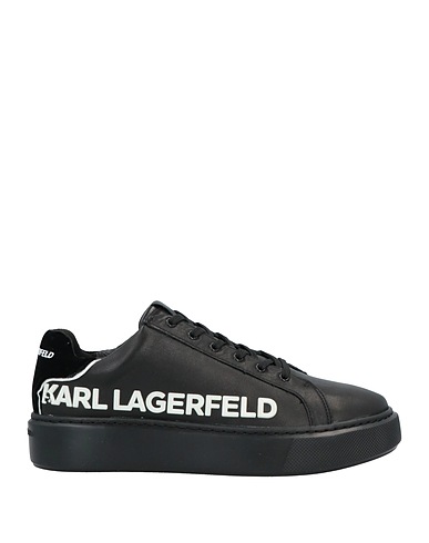 KARL LAGERFELD Sneakers Black Leather, Textile fibres