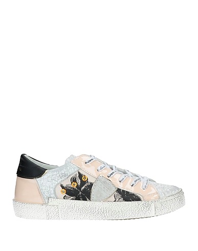 PHILIPPE MODEL Sneakers White Soft Leather, Textile fibres