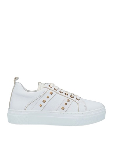 PATRIZIA PEPE Sneakers White Soft Leather, Textile fibres
