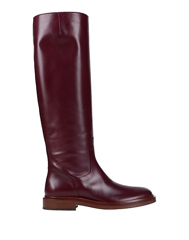 TOD'S Boots Burgundy Soft Leather