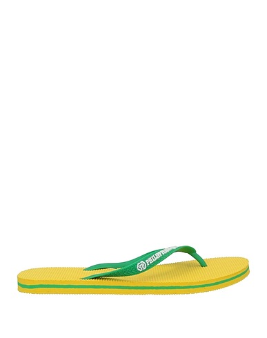 PHILIPP PLEIN Flip flops Green Rubber