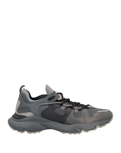 TOD'S Sneakers Grey Soft Leather, Textile fibres