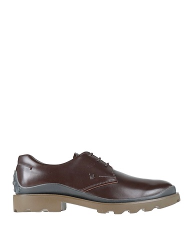 TOD'S Laced shoes Chocolate brown Soft Leather