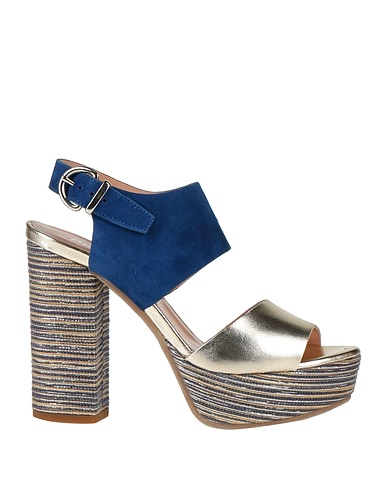 POLLINI Sandals Gold Leather