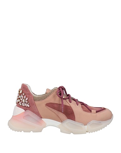 TWINSET Sneakers Antique rose Leather, Textile fibers