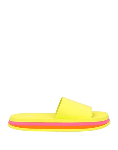 MSGM Pantoufles et chaussons Vert lime Caoutchouc