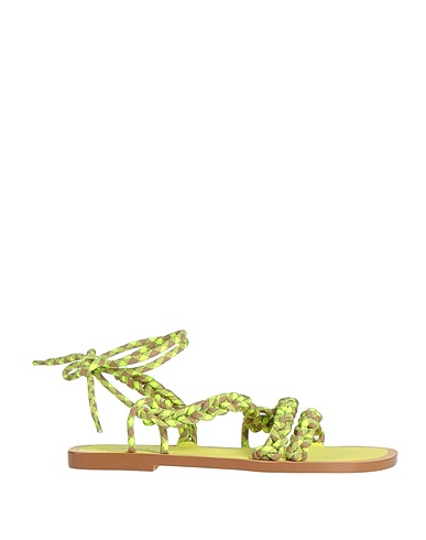 MSGM Sandals Lime green Textile fibers