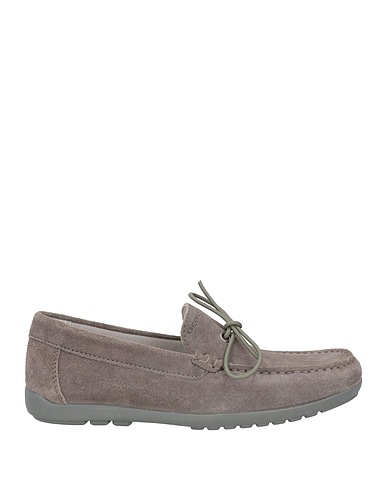 GEOX Loafers Light grey Soft Leather