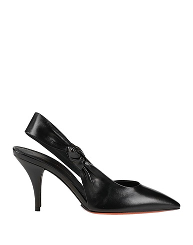 SANTONI Court Black Soft Leather