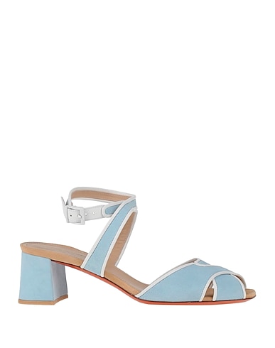 SANTONI Sandals Sky blue Leather