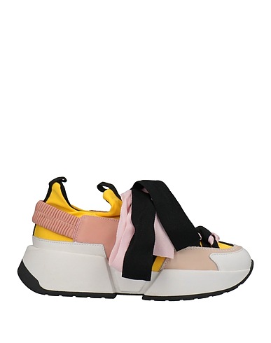 LORETTA PETTINARI Sneakers Yellow Soft Leather, Textile fibres