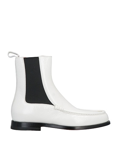 SANTONI Ankle boot White Soft Leather