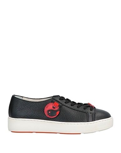 SANTONI Sneakers Black Soft Leather