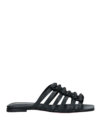 SANTONI Sandals Black Soft Leather