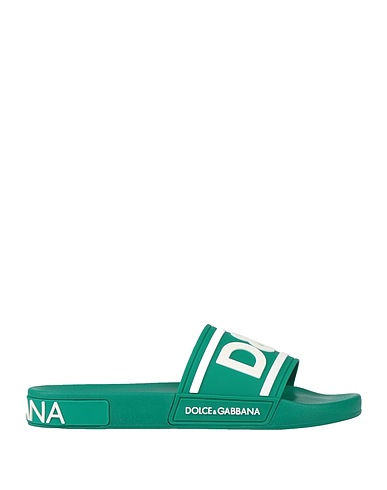 DOLCE&GABBANA Sandals Emerald green 100% Rubber