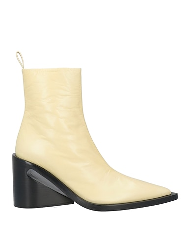 JIL SANDER Ankle boot Beige Soft Leather, Textile fibres