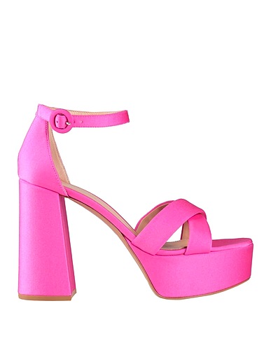 GIANVITO ROSSI Sandali Fucsia Fibre tessili