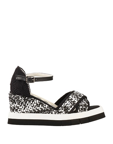 KANNA Sandals Black Textile fibres