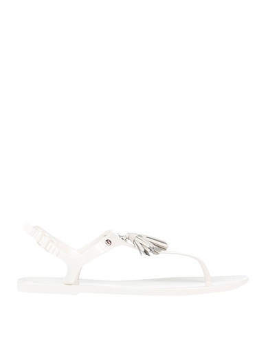 TOD'S Flip flops White Rubber, Leather