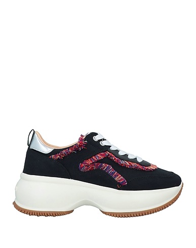 HOGAN Sneakers Black Textile fibers, Soft Leather