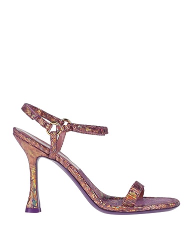 BY FAR Sandals Mauve Soft Leather