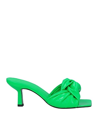 BY FAR Sandals Green Soft Leather