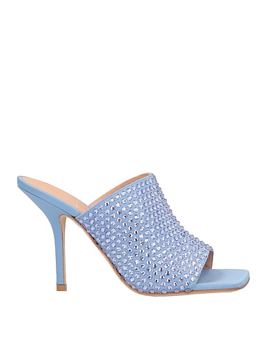 EDDY DANIELE Sandals Azure Textile fibres