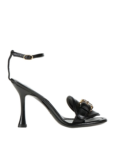 BY FAR Sandals Black Soft Leather