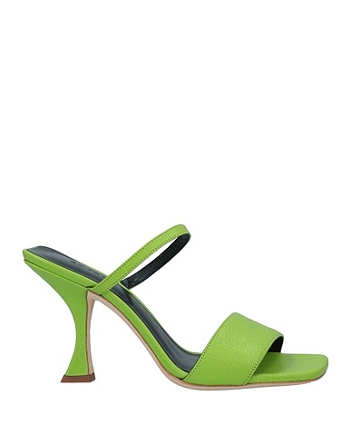 BY FAR Sandals Light green Soft Leather