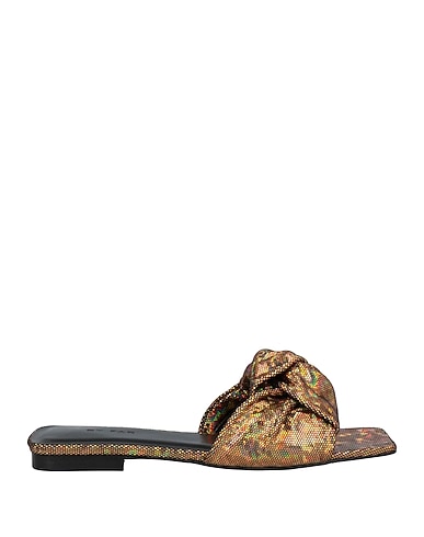 BY FAR Sandals Bronze Soft Leather